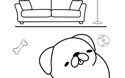 Playful Pug Coloring Page
