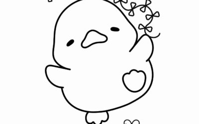 Adorable Duck Coloring Page