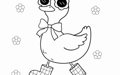 Cool Duck Coloring Page