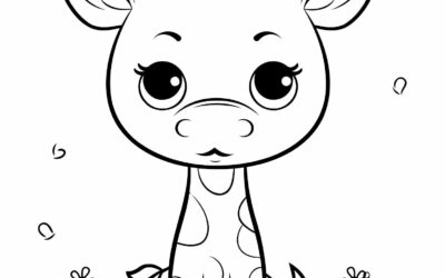 Cute Baby Giraffe Coloring Page