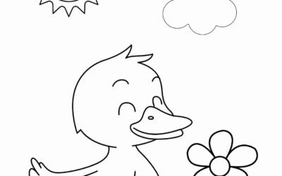 Cute Duck Coloring Page