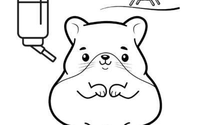 Cute Hamster Coloring Page