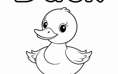 Simple Duck Coloring Page