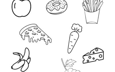 Food Shapes Coloring Page