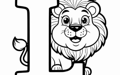 Happy Lion Coloring Page