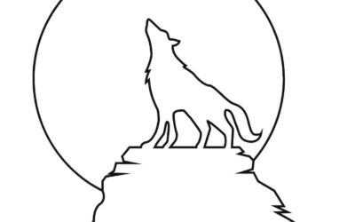 Howling Wolf Coloring Page 2