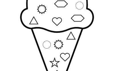 Ice Cream Cone Shapes Coloring Page