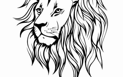 The King of Jungle Lion Coloring Page