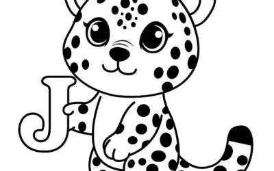 J is for Jaguar Alphabet Coloring Page
