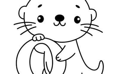 O is for Otter Alphabet Coloring Page