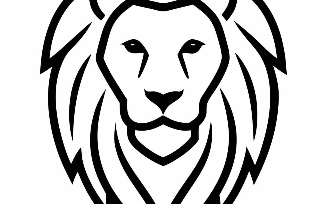Lion Coloring Page Illustration