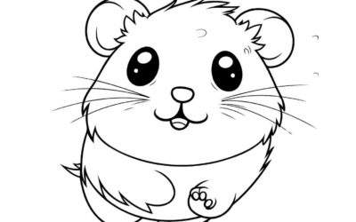 Running Hamster Coloring Page