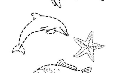 Sea Creature Tracing Shape