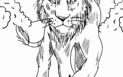 Stalking Lion Coloring Page