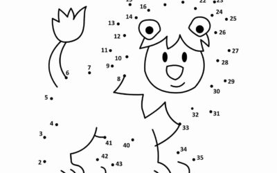 Trace by Number Lion Coloring Page
