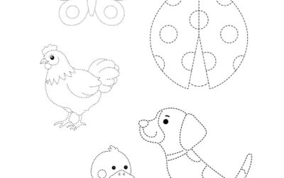 Tracing Animal Shape Coloring Page 2