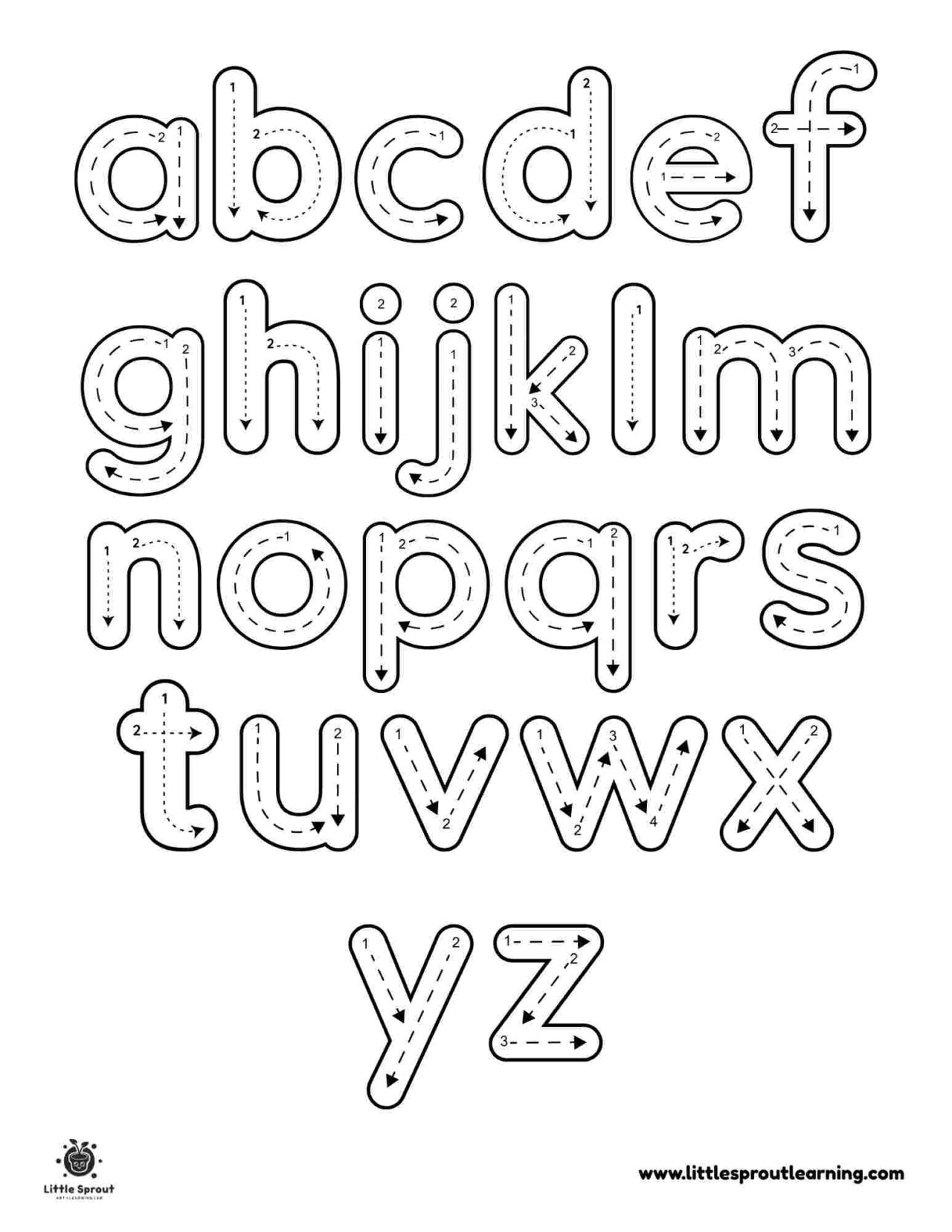 Alphabet Coloring Pages Uppercase Lowercase Letters Educational 