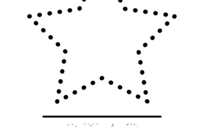 Tracing Star Shape Coloring Page