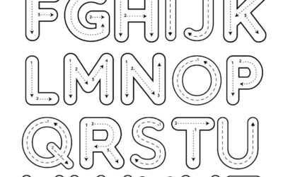 Uppercase Alphabet Trace and Coloring Sheet