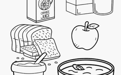 Breakfast Food Coloring Page