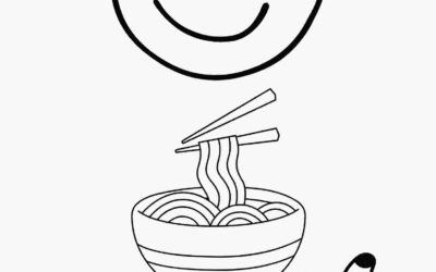 Noodle Food Coloring Page