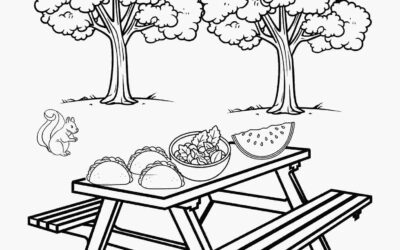 Picnic Food Coloring Page