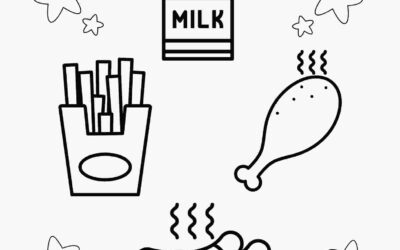 Simple Food Coloring Page