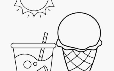 Summer Dessert Food Coloring Page