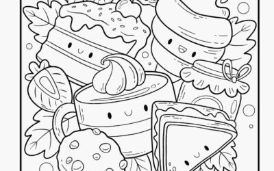 Sweet Foods Coloring Page