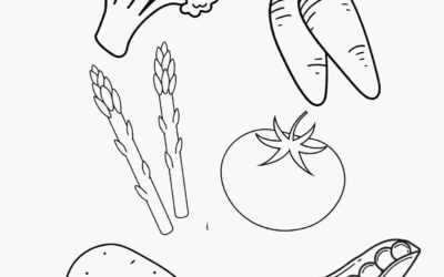 Vegetables Food Coloring Page