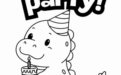 Dinosaur Coloring Page for Toddlers