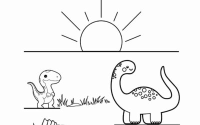 Dinosaurs Coloring Page
