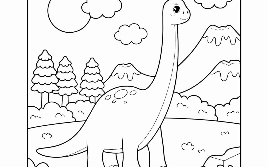 fun dinosaur coloring page