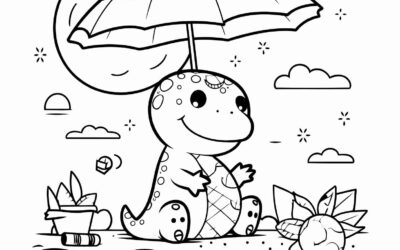 Kids Dinosaur Coloring Page
