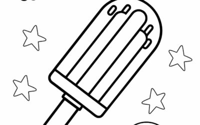 Popsicle Rainbow Coloring Page