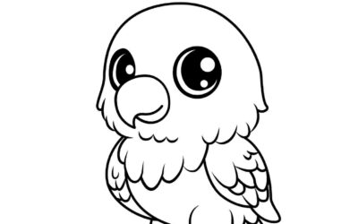 Cute Baby Eagle Coloring Page