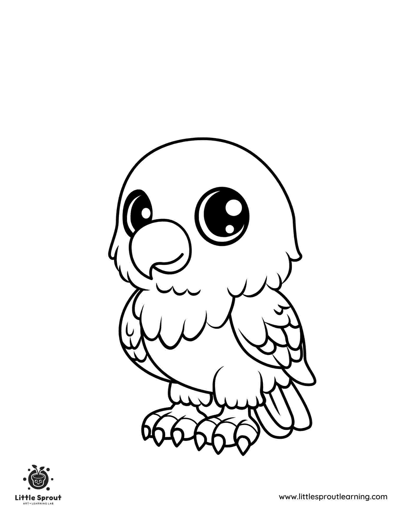 Cute Baby Eagle Coloring Page