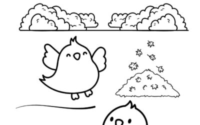 Cute Bird Coloring Page 2