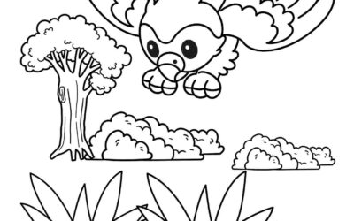 Cute Hunting Eagle Coloring Page