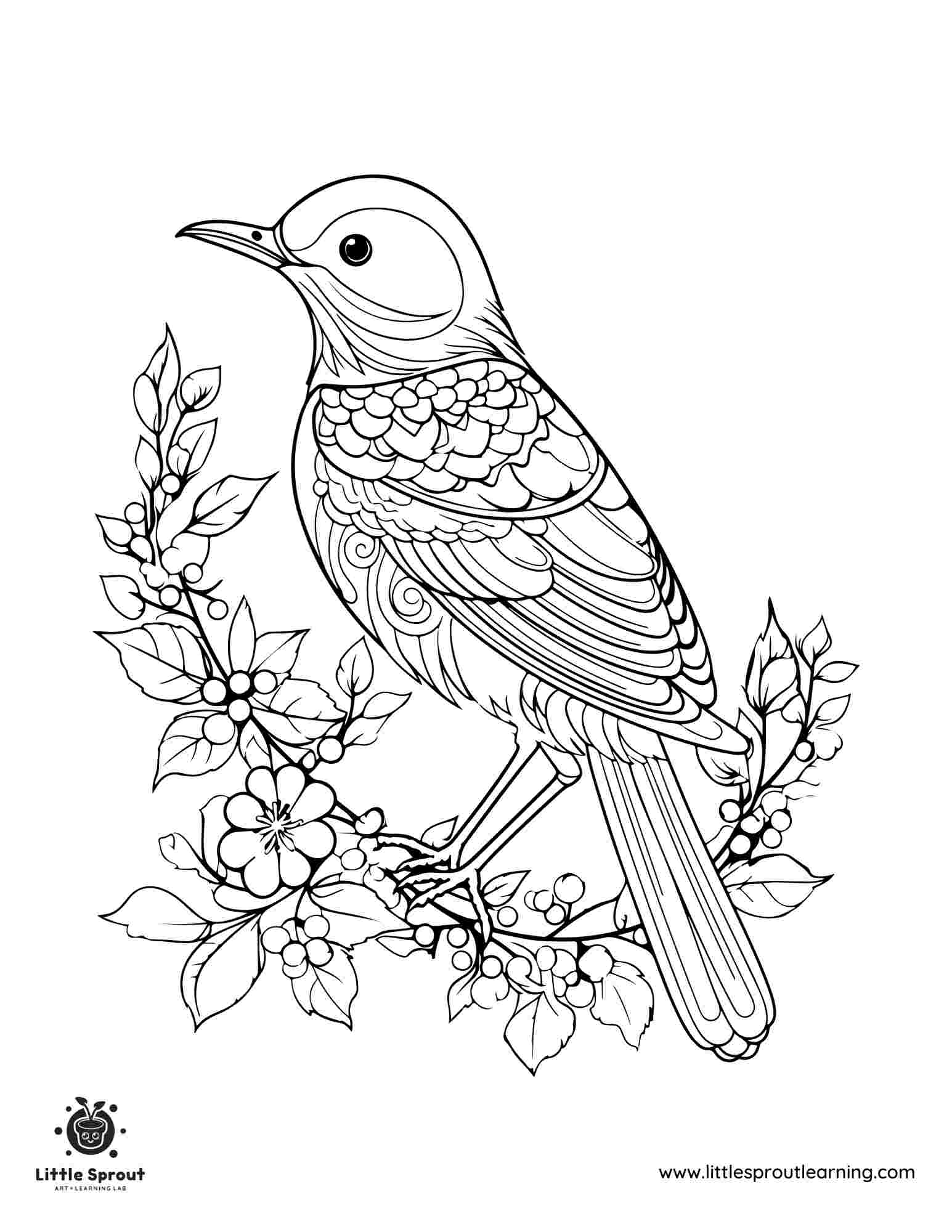 Mockingbird Coloring Page