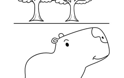 Capybara Coloring Page