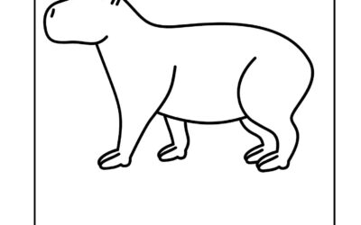 Capybara Shape Coloring Page