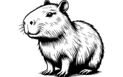 Realistic Capybara Coloring Page