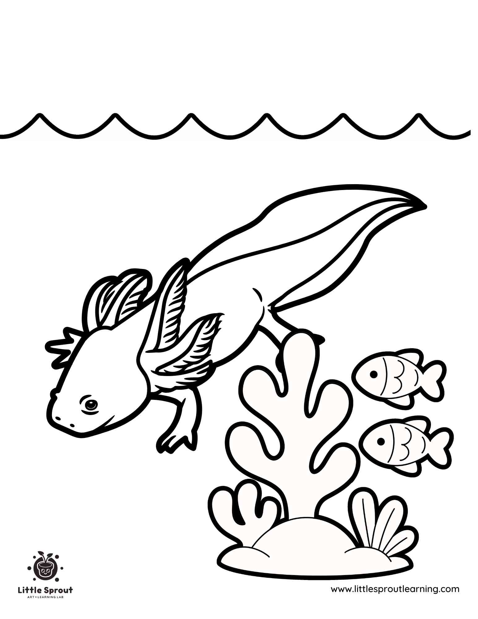 Axolotl Coloring Sheet