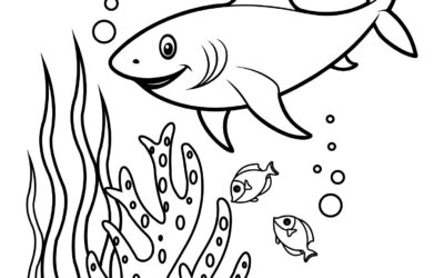 Bull Shark Coloring Page 2