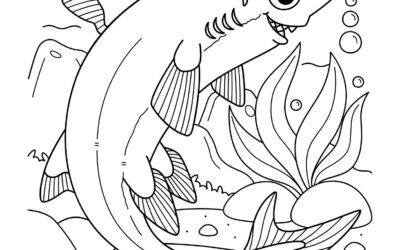 Dwarf Lantern Shark Coloring Page