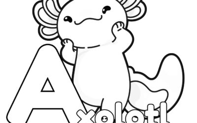Free Axolotl Coloring Page