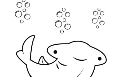 Friendly Hammerhead Shark Coloring Page