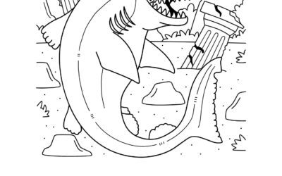 Goblin Shark Coloring Page
