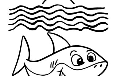 Goofy Shark Coloring Page